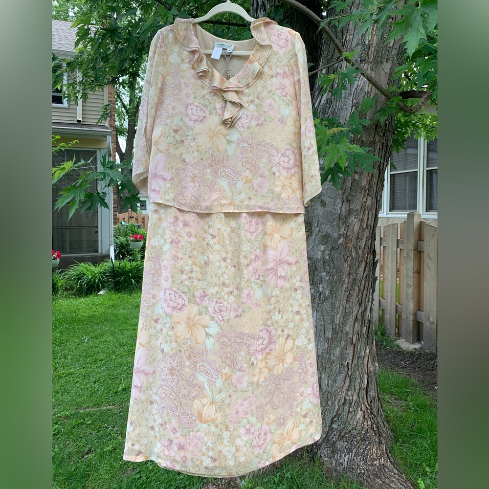 Coldwater Creek silk two-piece dress